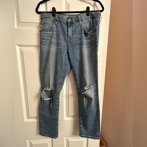 AG Denim Ex Boyfriend Slim Distressed Jean
